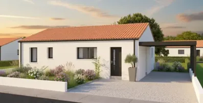 Image du modèle de maison BENETEAU MOURET - Façade devant rectifiée IA