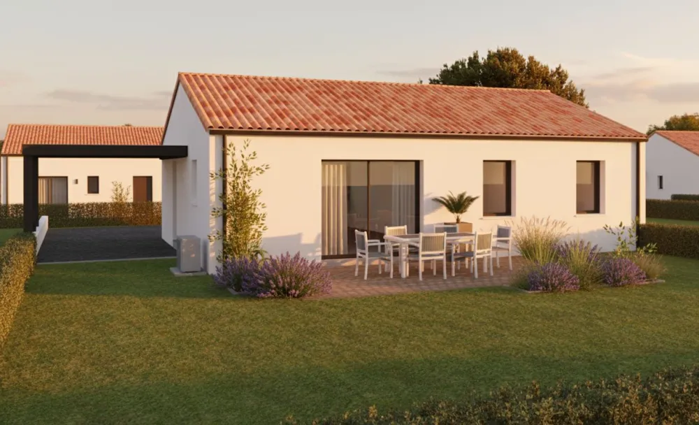 Image du modèle de maison BENETEAU MOURET - Façade arrière rectifiée IA