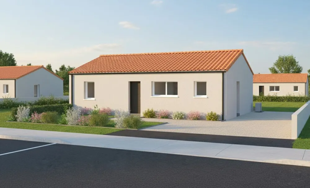 Image du modèle de maison BENETEAU Florent - Façade devant rectifiée IA