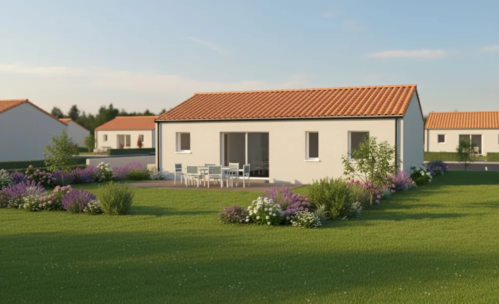 Image du modèle de maison BENETEAU Florent - Façade arrière rectifiée IA