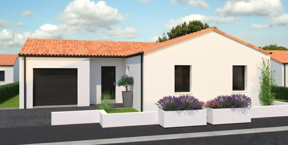 Image du modèle de maison BRIAND - Façade devant rectifiée IA