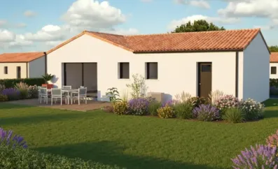 Image du modèle de maison BRIAND - Façade arrière rectifiée IA