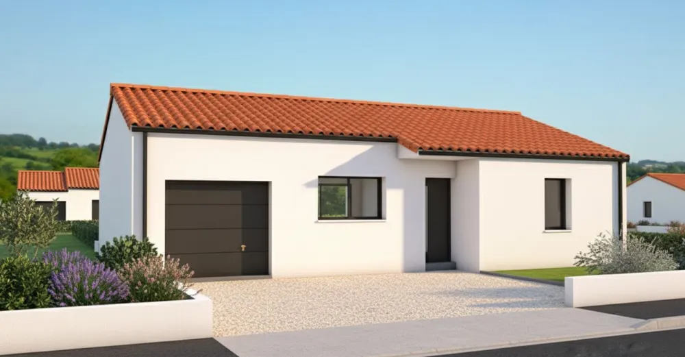 Image du modèle de maison BECTARD - Façade devant rectifiée IA