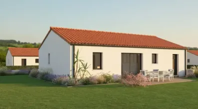 Image du modèle de maison BECTARD - Façade arrière rectifiée IA