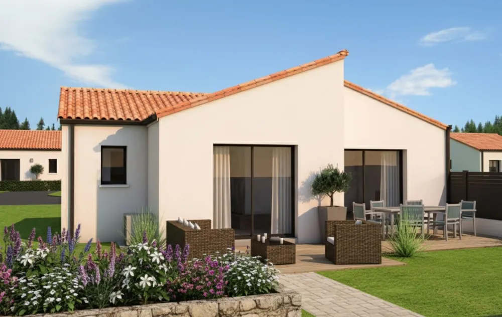 Image du modèle de maison ALONSO MARCHAND - Façade arrière rectifiée