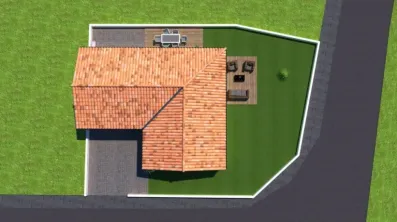 Image du modèle de maison vue dessus