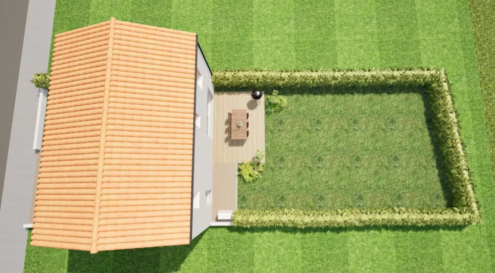 Image du modèle de maison VUE  DESSUS