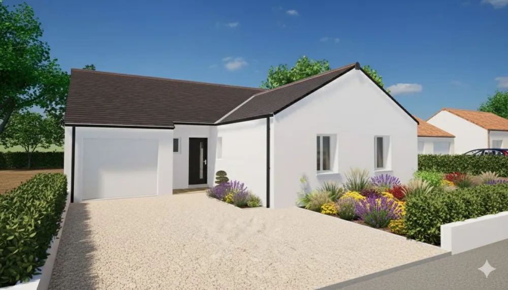 Image du modèle de maison LEROUX - Façade avant rectifiée