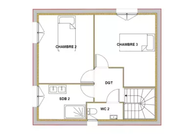 Image du modèle de maison AZALEE PLAN ETAGE