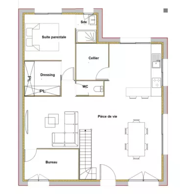 Image du modèle de maison BOUGAINVILLIER PLAN RDC