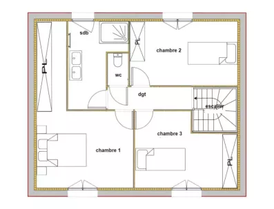 Image du modèle de maison IRIS PLAN Etage