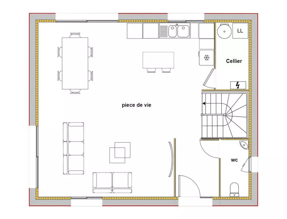 Image du modèle de maison IRIS PLAN RDC