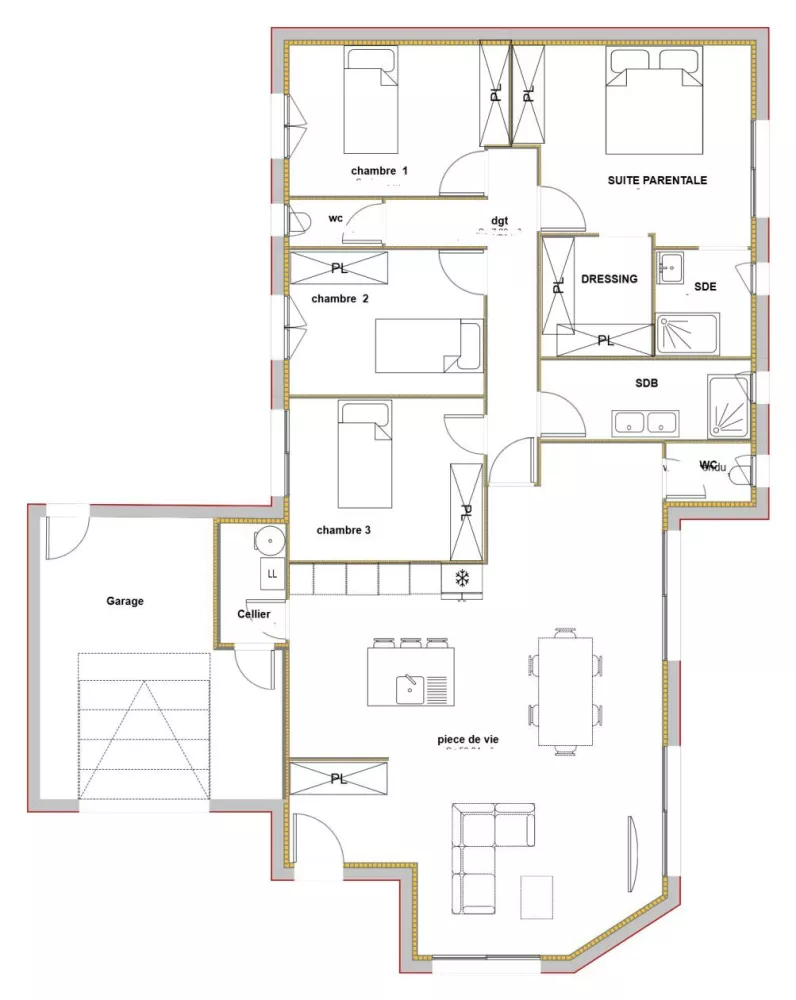 Image du modèle de maison JASMIN PLAN RDC