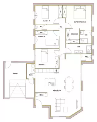 Image du modèle de maison JASMIN PLAN RDC