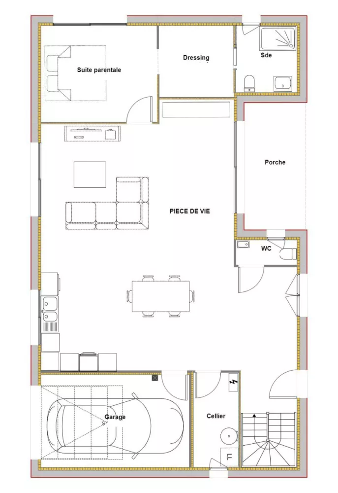 Image du modèle de maison LILAS PLAN RDC