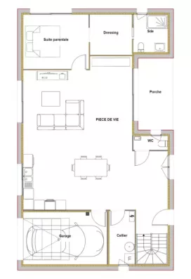 Image du modèle de maison LILAS PLAN RDC
