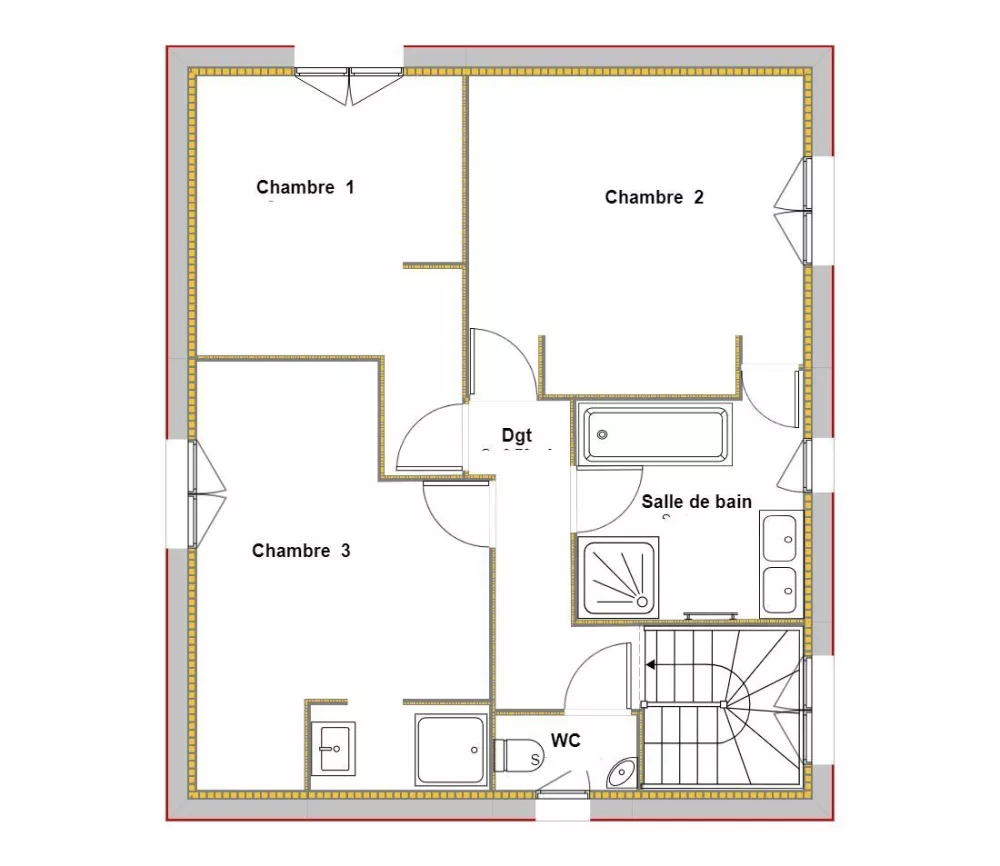 Image du modèle de maison MAGNOLIA PLAN ETAGE