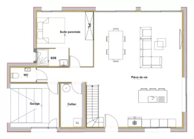 Image du modèle de maison ORCHIDEE PLAN RDC
