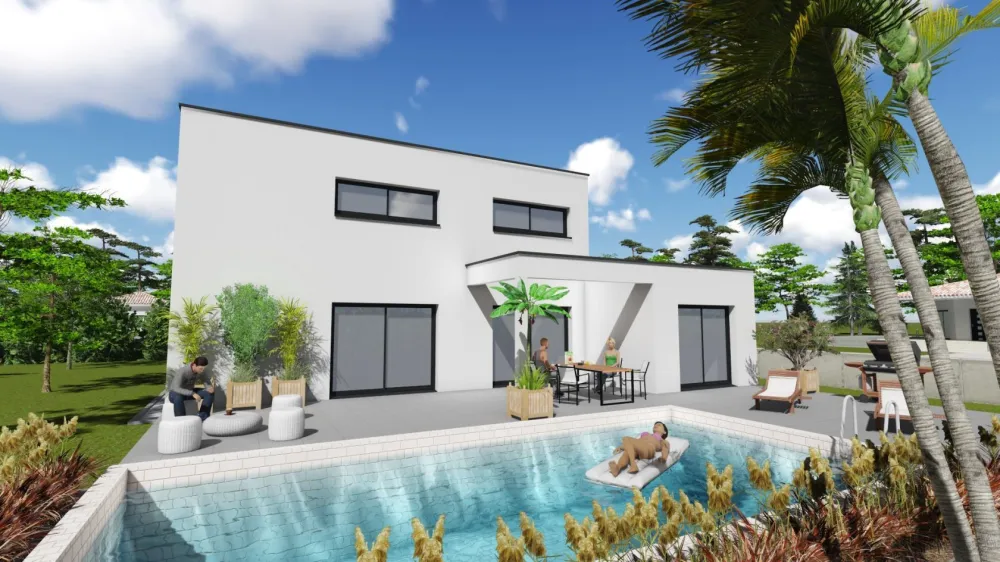 Image du modèle de maison Vue arrière 4