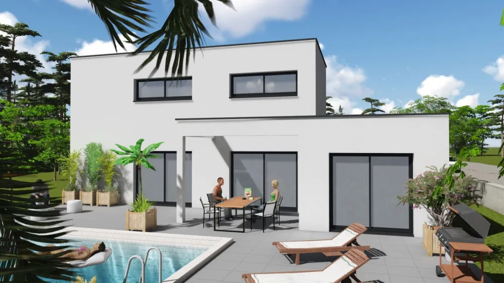 Image du modèle de maison Vue arrière 2