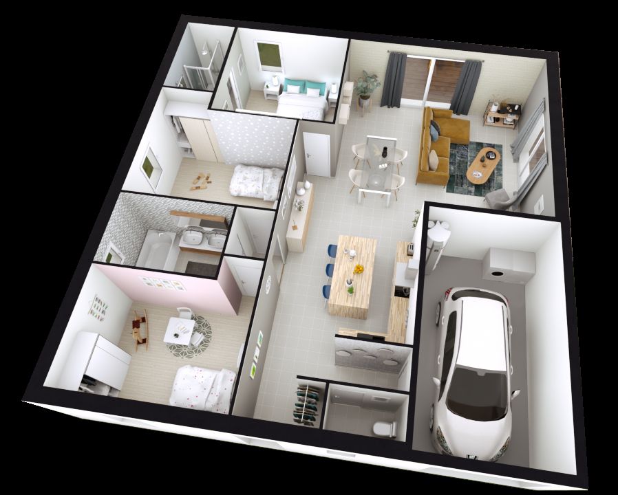 Image du modèle de maison MV_CAMELIA 3ch+ AG AXO