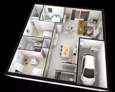 Image du modèle de maison MV_CAMELIA 3ch+ AG AXO