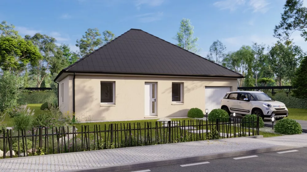Image du modèle de maison Maison_CAMELIA-4CH+-AG-RUE- Blanc