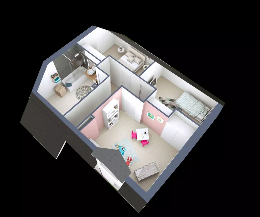 Image du modèle de maison CORALIA_3CH AG bis AXO R+1