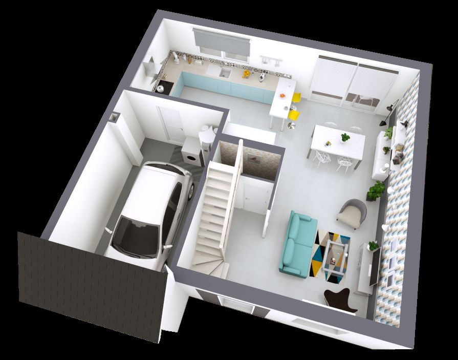 Image du modèle de maison CORALIA_3CH AG bis AXO RDC