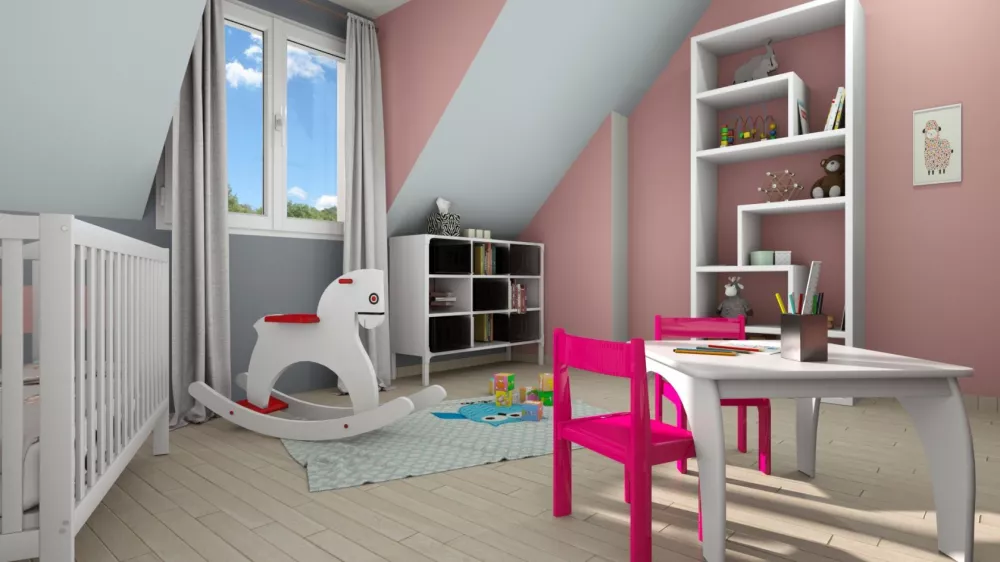 Image du modèle de maison CORALIA_3CH AG bis VUE INTR CH ENFT