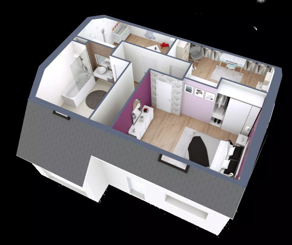 Image du modèle de maison CORALIA_4CH_AG AXO R+1