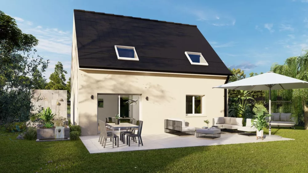 Image du modèle de maison Maison_CORALIA_4CH+ AG JARDIN- BLANC