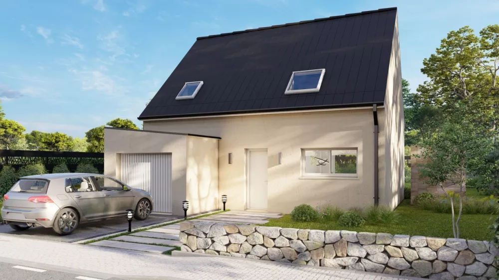 Image du modèle de maison Maison_CORALIA_4CH+ AG RUE - BLANC