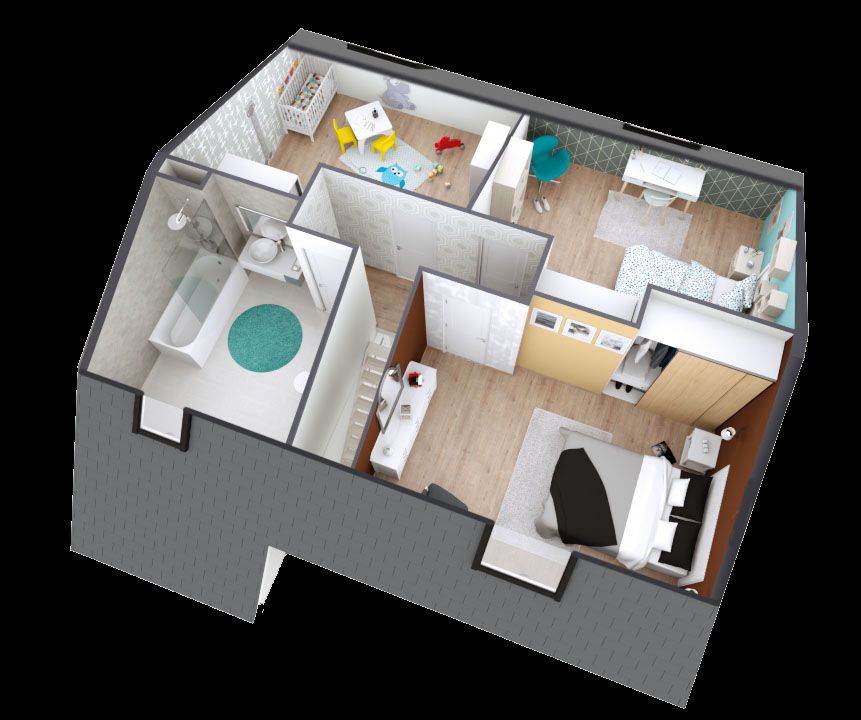 Image du modèle de maison MV_CORALIA 4CH+ AG AXO Etage