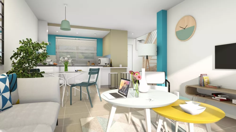 Image du modèle de maison ROSALIA_4CH+ AG VUE INTR SEJOUR