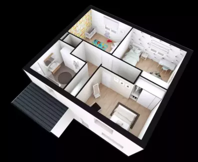 Image du modèle de maison ROSALIA_4CH+ AG_AXO R+1