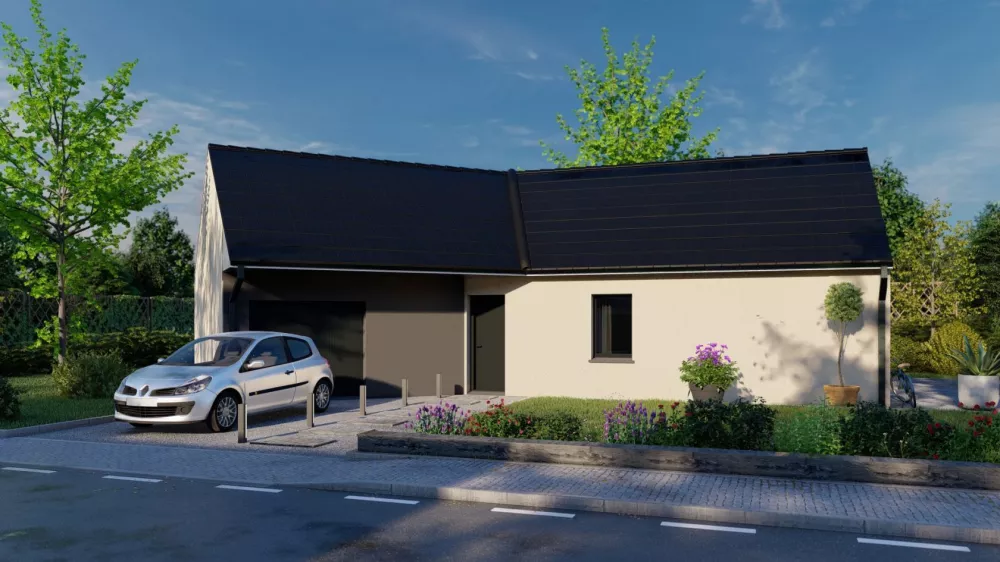 Image du modèle de maison Maison_VITALIA_3CH+AG_RUE BI-TON