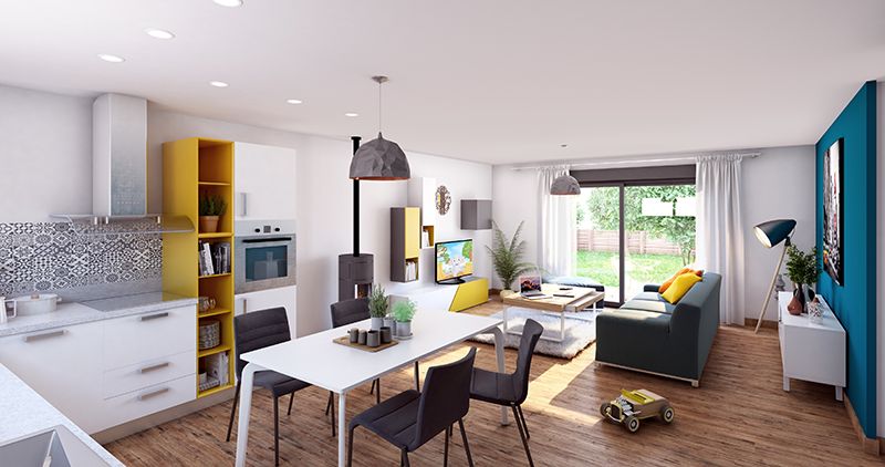 Image du modèle de maison REALIA_3CH SG VUE INTR SEJOUR 800PX