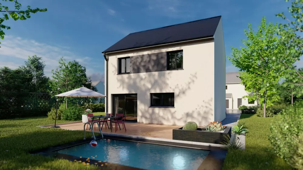 Image du modèle de maison Maison_ROSALIA_MV_R+1_3CH SG_JARDIN BI-TON