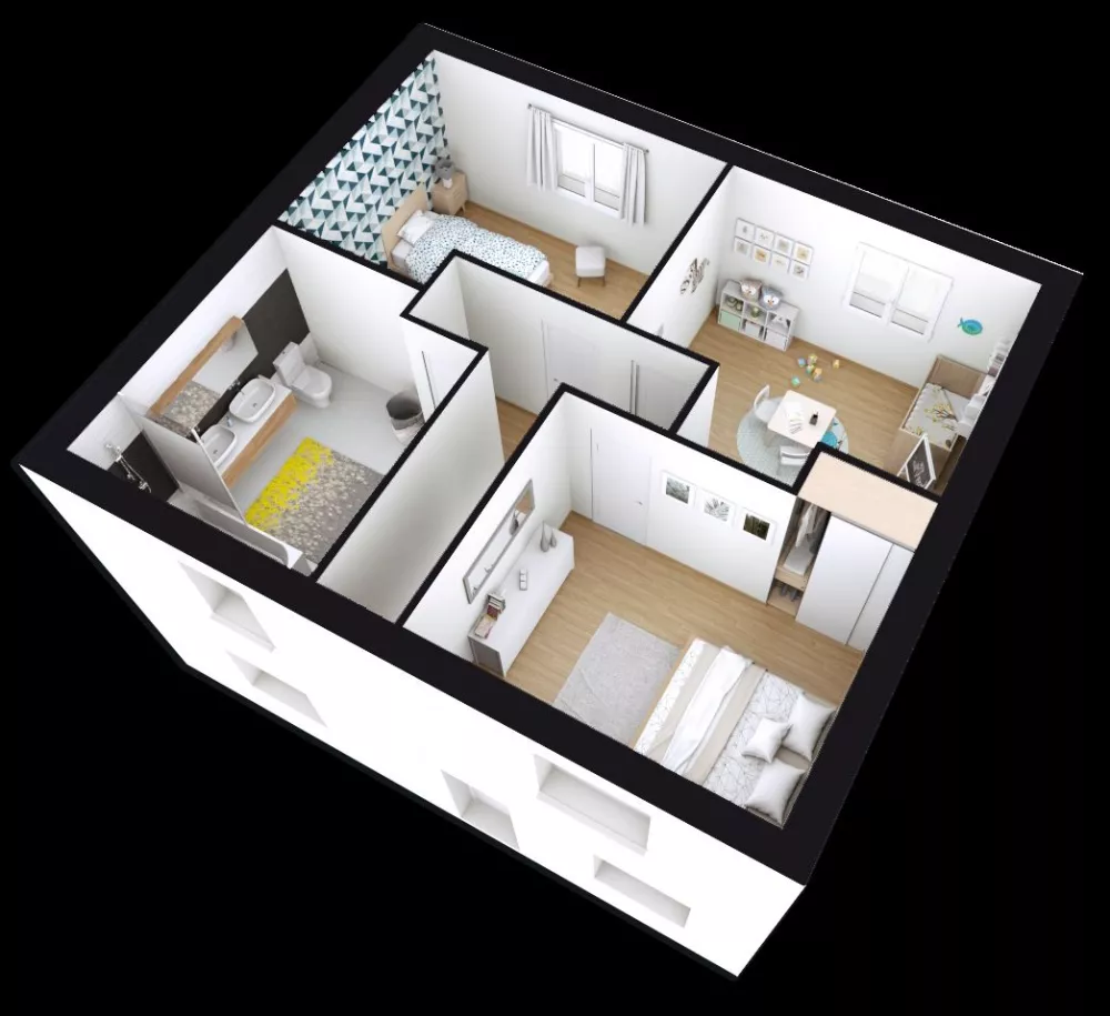 Image du modèle de maison ROSALIA_3CH_SG AXO R+1