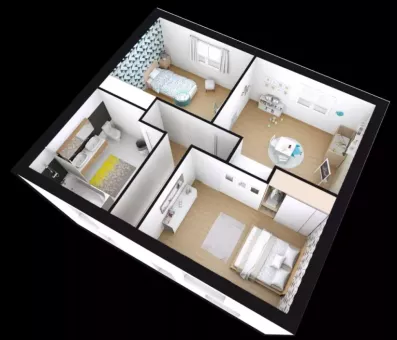 Image du modèle de maison ROSALIA_4CH_SG_AXO R+1