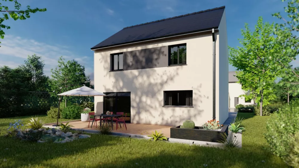Image du modèle de maison Maison_ROSALIA_MV_R+1_4CH+ SG_JARDIN BI-TON