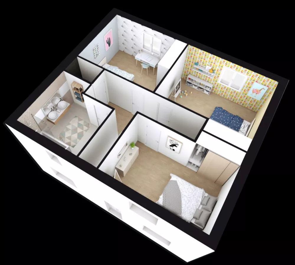 Image du modèle de maison ROSALIA_4CH+_SG AXO R+1