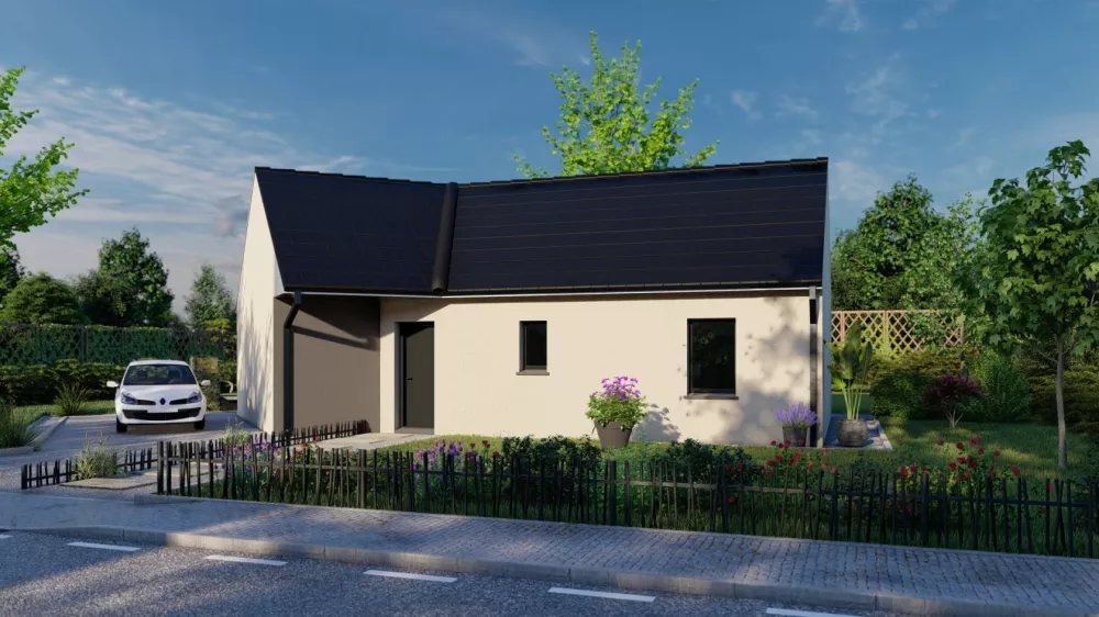 Image du modèle de maison Maison_VITALIA-3CH-SG_NG_RUE BI-TON