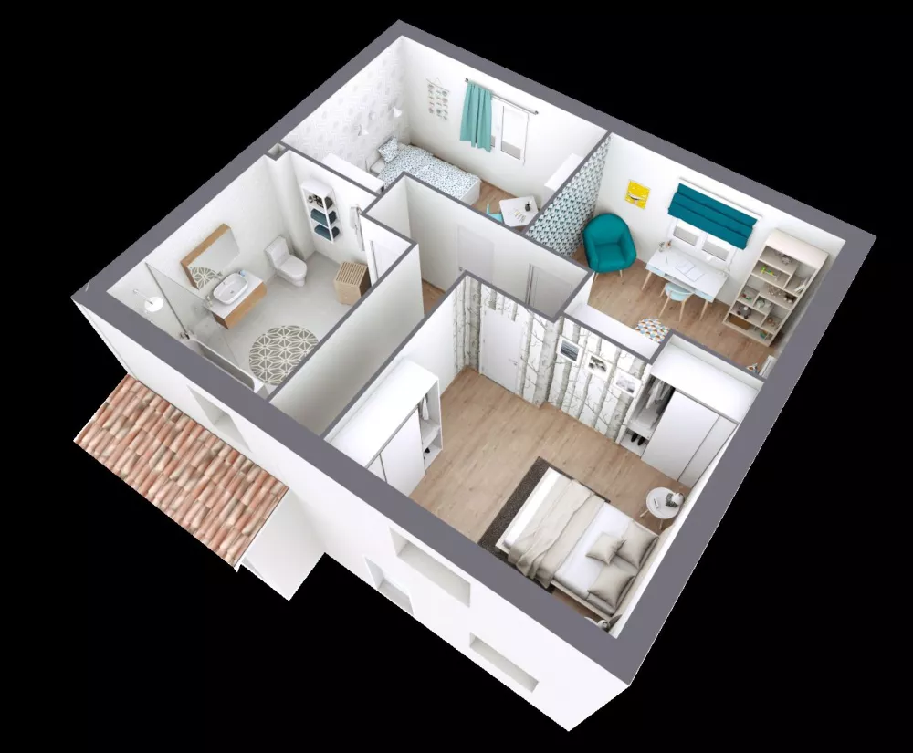 Image du modèle de maison ROSALIA_3CH AG AXO R+1