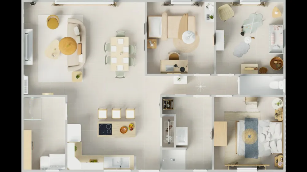 Image du modèle de maison 1vuededessus