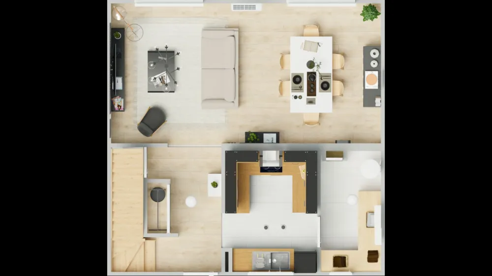 Image du modèle de maison 1vuededessus