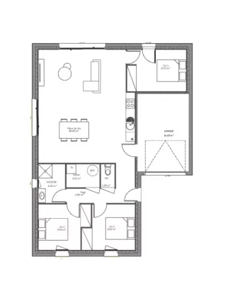 Image du modèle de maison Vue en plan ganymède