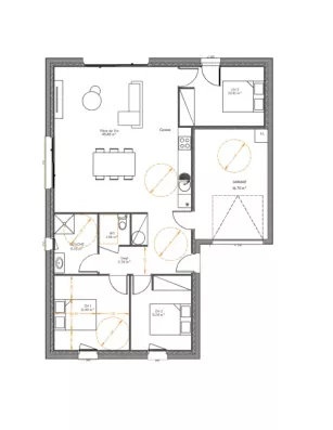 Image du modèle de maison Vue en plan ganymèdePMR