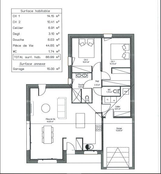 Image du modèle de maison plan la chaize